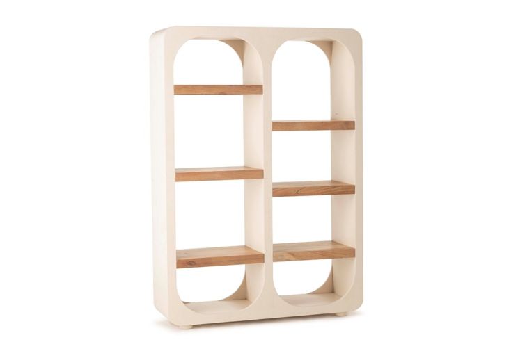 Bibliothèque design en bois Comino – 110 x 35 x 158 cm