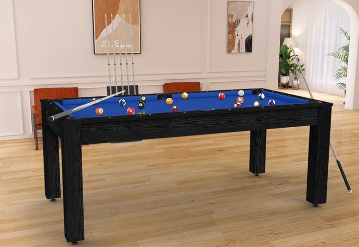 Billard américain convertible en bois – Noir boisé