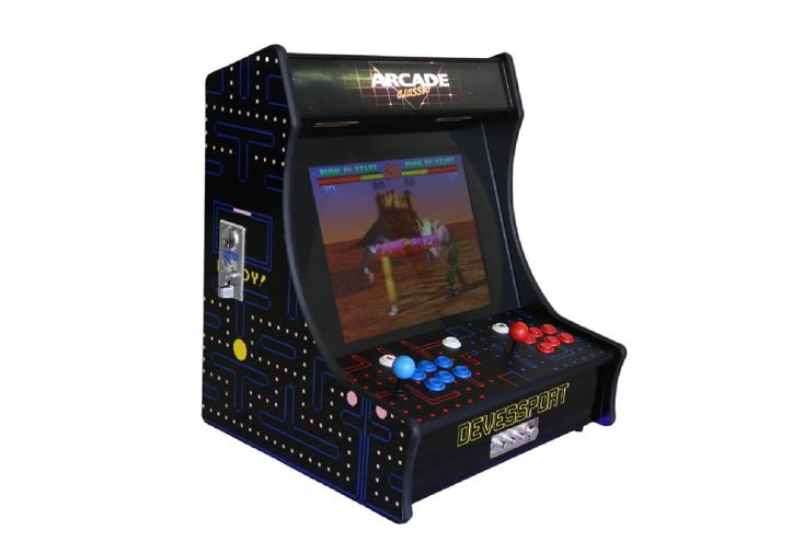 Borne d’arcade bartop 2 joueurs 6296 jeux PAC – 56 x 50 x 66 cm