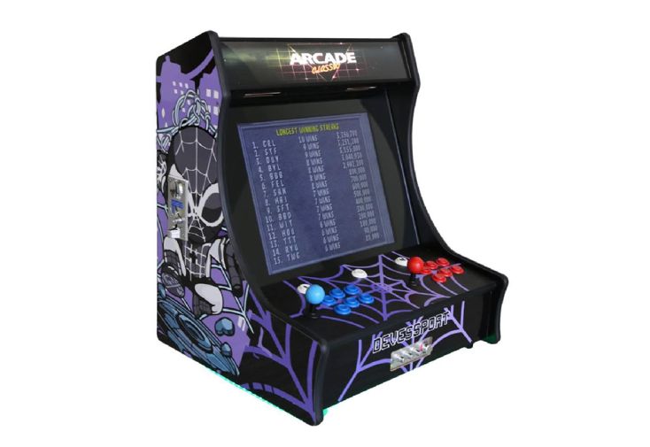 Borne d’arcade bartop 2 joueurs 6296 jeux WEB – 56 x 50 x 66 cm