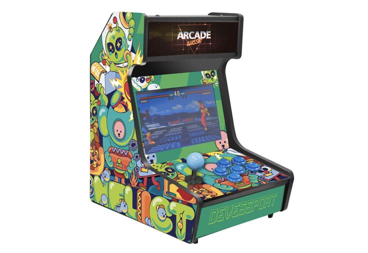 Borne d’arcade bartop 6296 jeux – 29 x 32,5 x 42 cm