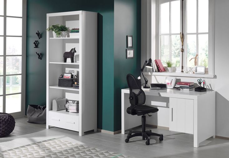 Bureau enfant avec chaise - ensemble réglable - gris blanc