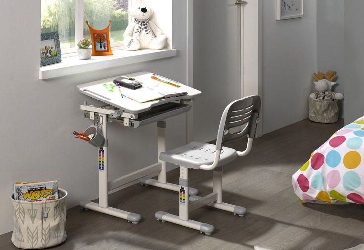 Bureau Enfant en Métal, Plastique et Bois Comfortline 201 (3 Coloris)