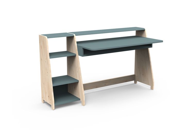 Bureau évolutif en bois pour enfants avec étagères – Asymetry