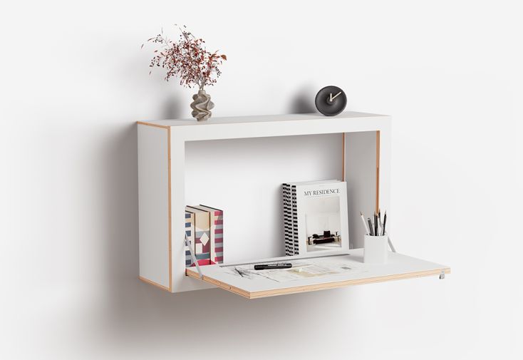 Bureau mural en bois Fläpps Box  – 80 x 20 x 50 cm