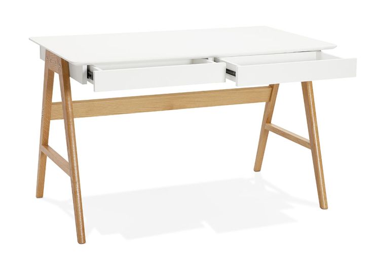 Bureau style scandinave en bois Treto – 70 x 120 cm - Kokoon Design