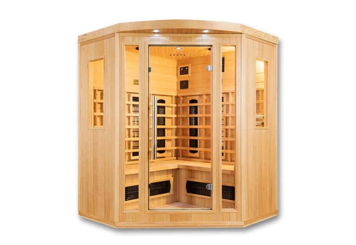 Sauna Infrarouge en Bois de Hemlock 3 Personnes Salome 