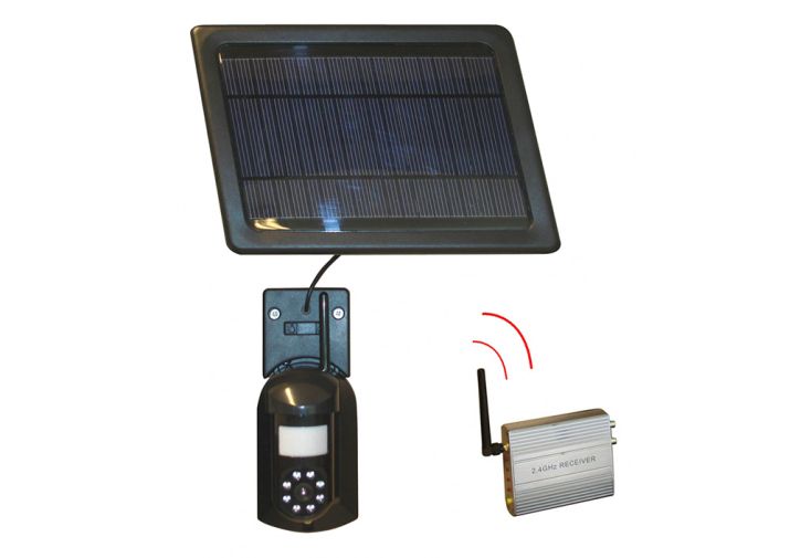Caméra de surveillance sans fil solaire avec détecteur de mouvement