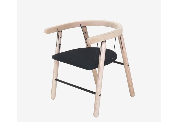 Chaise sensorielle pour enfant en bois de frêne et tissu - Ika