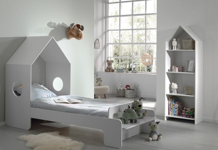 Chambre Enfant : Lit Cabane 90 x 200 cm et Bibliothèque – Casami