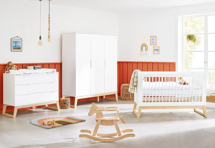 Chambre évolutive enfant : lit, commode à langer, armoire – Bridge