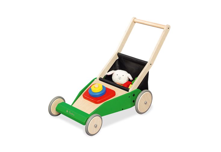 Chariot De Marche En Bois Trotteur Bebe Tondeuse Klaas Pinolino