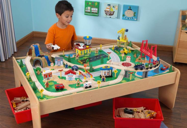 Train et Circuit en Bois Enfant