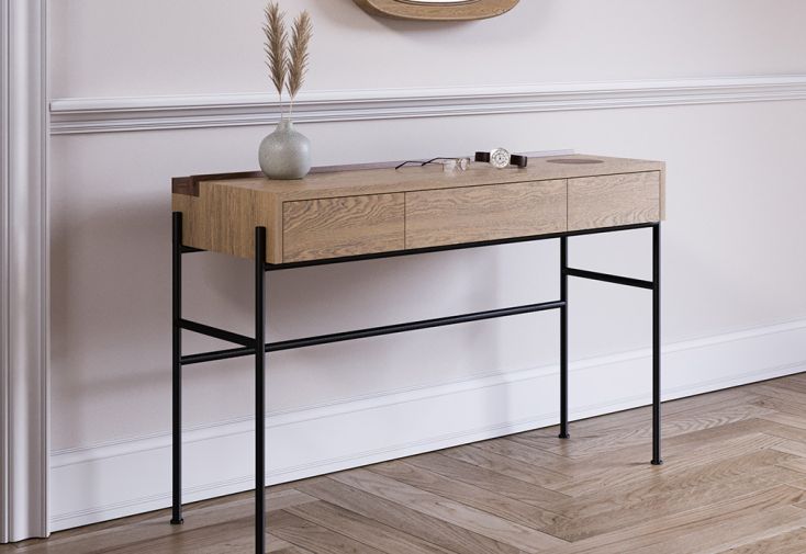 Console en bois de chêne et métal – Concierge