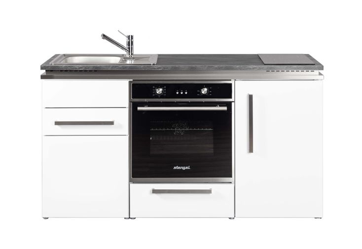 Kitchenette avec frigo, four, induction – MDB160 surface ardoise