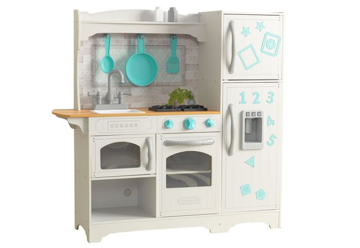 kindsgard Cuisine enfant équipée laekkermad petite bois blanc