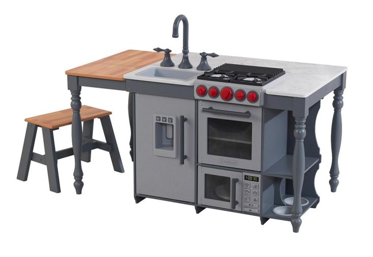 Cuisine en Bois pour Enfant Interactive avec Table et Banc
