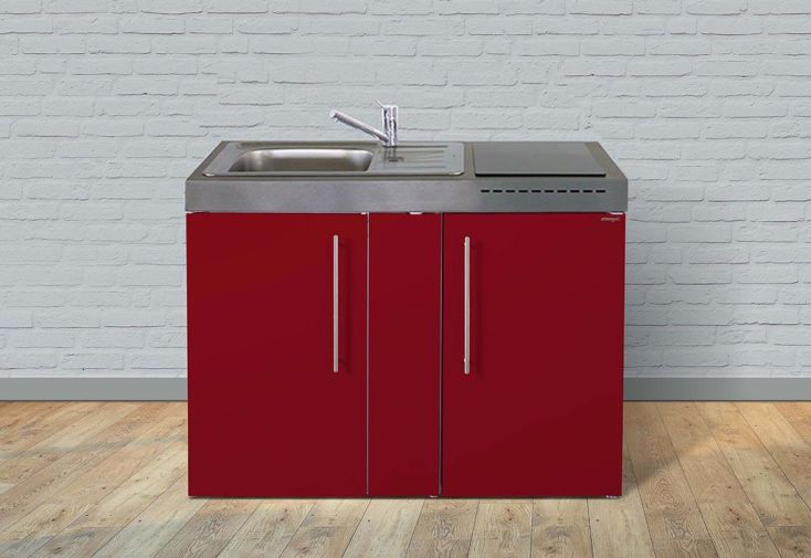 Mini-cuisine avec évier, réfrigérateur et vitrocéramiques MP120 (Pls coloris)
