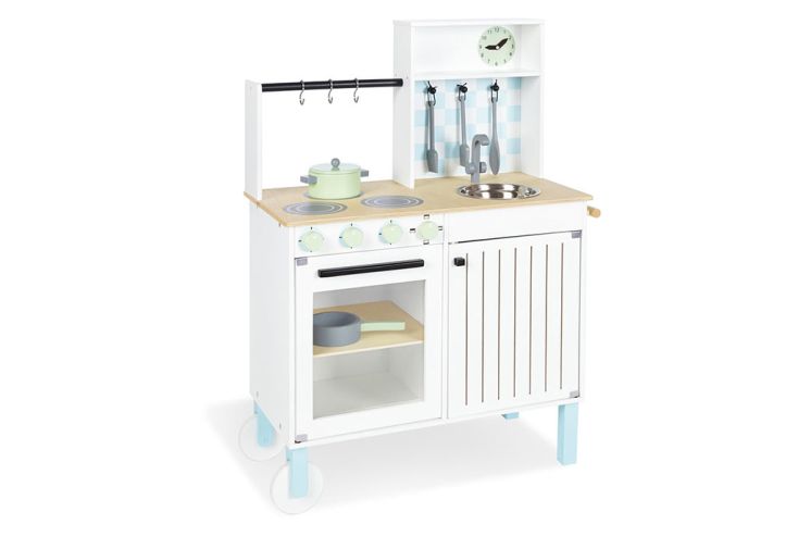 Cuisine enfant bois blanche avec accessoires - OOGarden