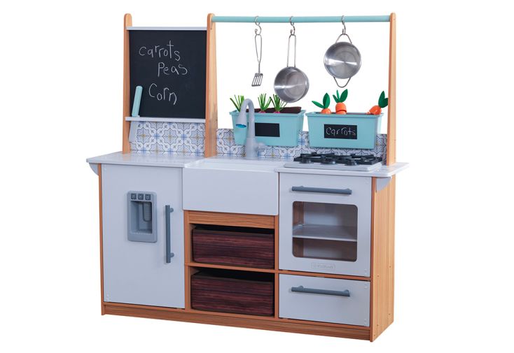 Cuisine Enfant en Bois Interactive Kidkraft Farmhouse 110 cm + Acc.