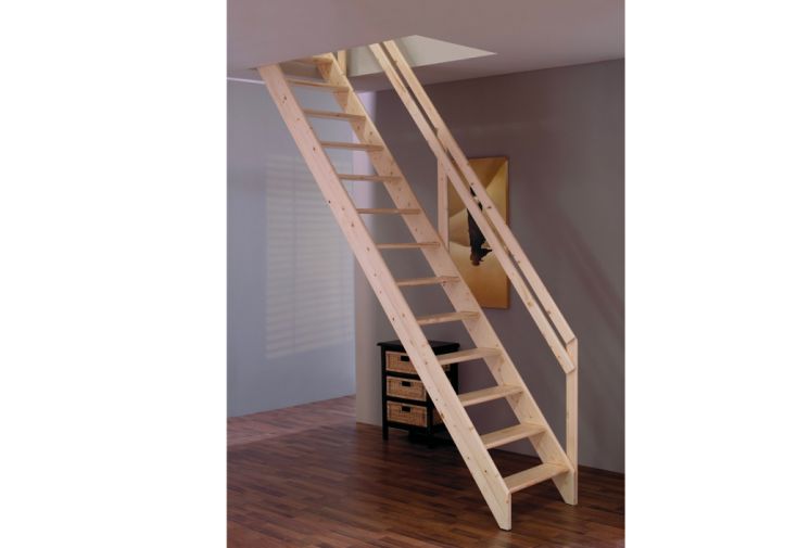 Échelle de meunier droite en bois massif H. 280 cm L. 63 cm - Boras