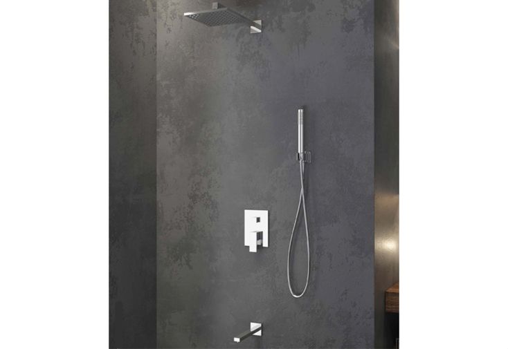 Douche encastrable en inox avec mitigeur thermostatique