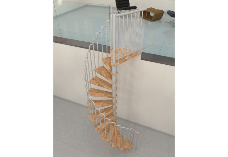 Escalier en colimaçon en métal et bois 11 marches ⌀ 140 cm – Paris