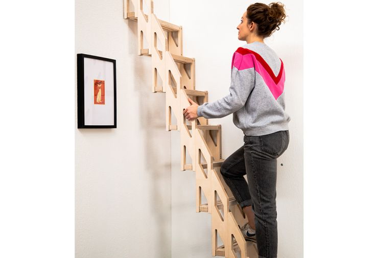 Escalier pliable en bois Ultra Light : 130 à 315 cm – finition huilée