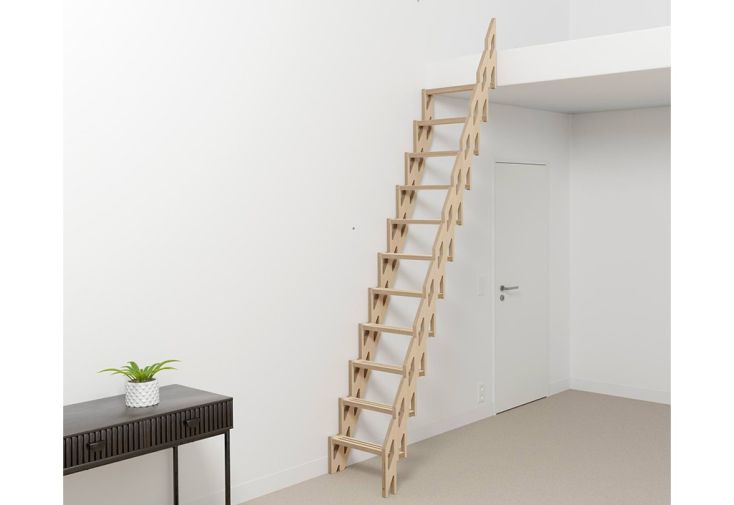 Escalier pliable en bois Ultra Light : 130 à 315 cm – finition naturelle