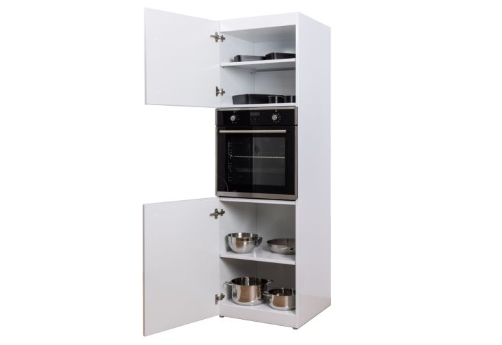 Armoire de cuisine avec four intégré HOB 60 blanche