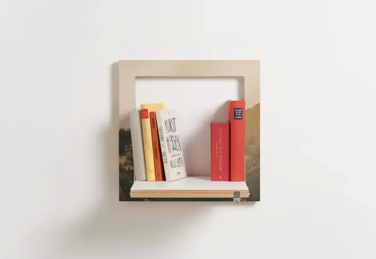 Étagère murale design en bois Alps Fläpps - 40 x 40 cm