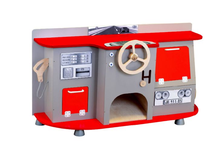 Garage Auto pour Enfant en Bois de Bouleau 42 x 119 cm