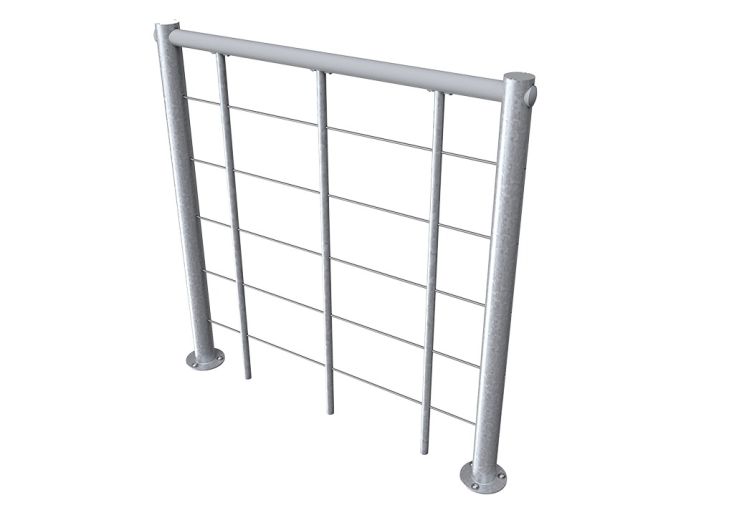 Garde-corps d’étage acier galvanisé pour escalier Spino Zink Smart – 1 m
