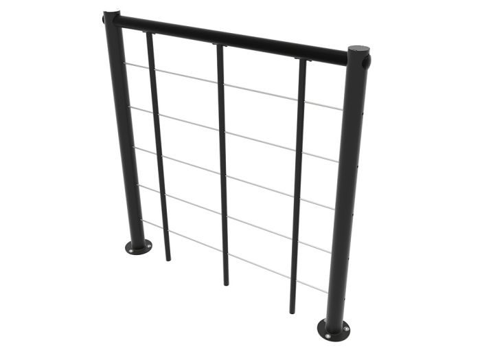 Garde-corps d’étage acier inoxydable et PVC pour escalier Minka – 1 m