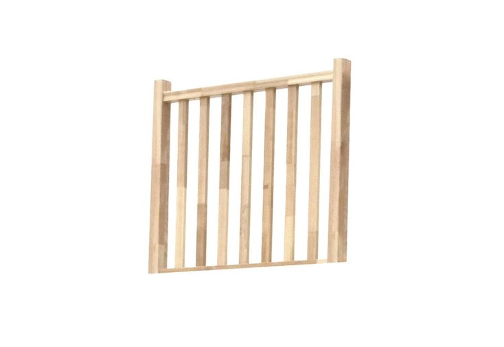 Garde-corps d’étage en bois pour escalier Minka – 1 m