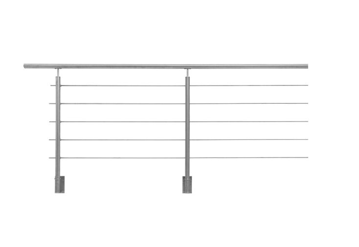 Garde-corps intérieur ou extérieur en inox Inoca – 2,40 m