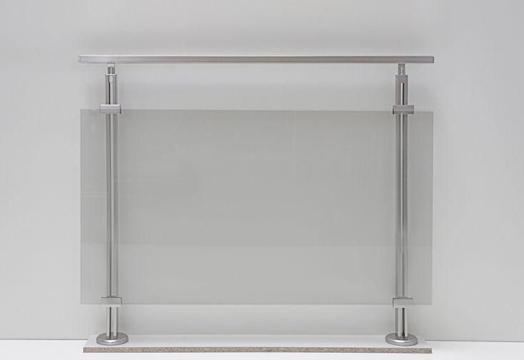 Garde-corps en aluminium et verre acrylique – 1 m