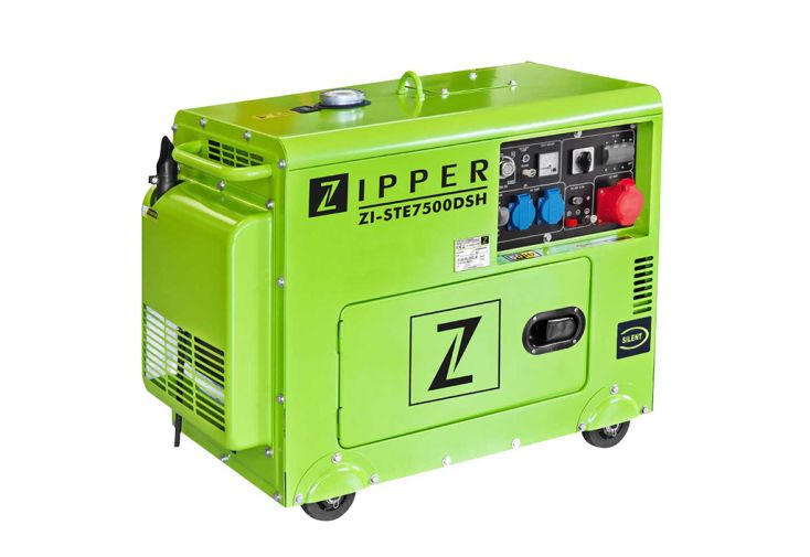 Groupe électrogène diesel silencieux 5000 W (230 V / 400 V) - Zipper  Maschinen