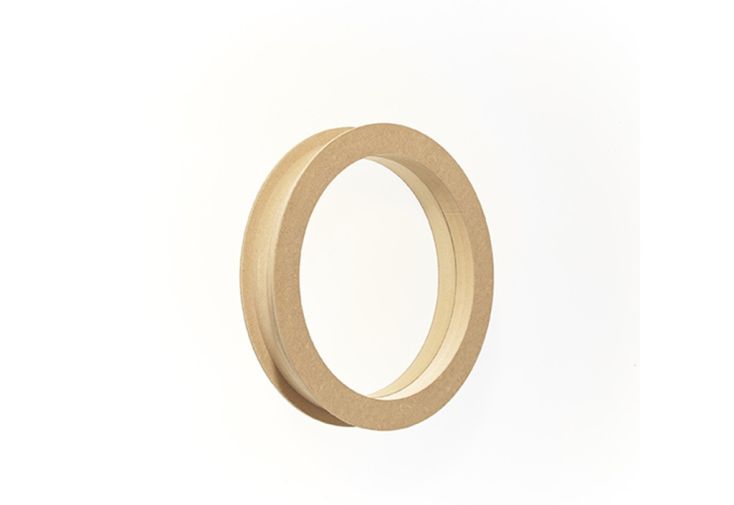 Hublot de porte d’intérieur en bois et verre trempé – Ø 20 cm