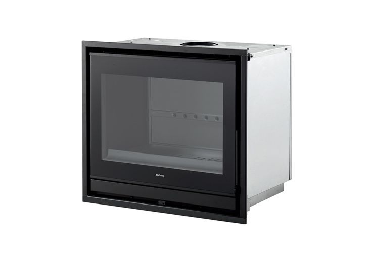 Insert à bois double combustion en acier Néo 76 – 10,6 kW 