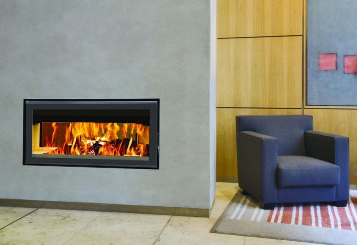Insert de Cheminée Bois en Acier 13 kW et Cadre - Vision XXL C1000DF