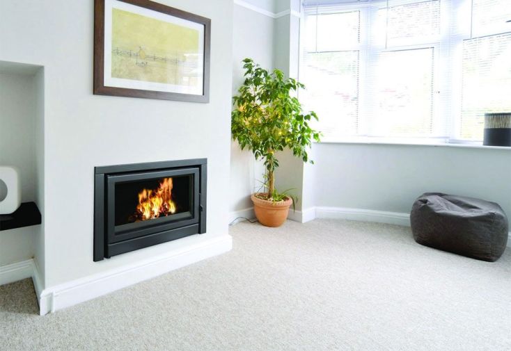 Insert de Cheminée Bois en Acier 14 kW avec Cadre - Classic C180
