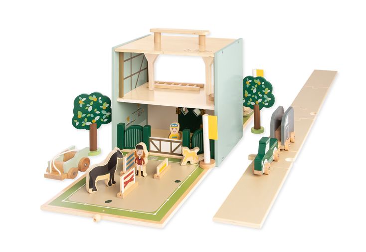 Ensemble de jouets en bois centre équestre – Reiterhof Lise