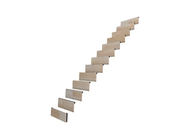 Kit de contremarches en bois de hêtre pour escalier Nostra
