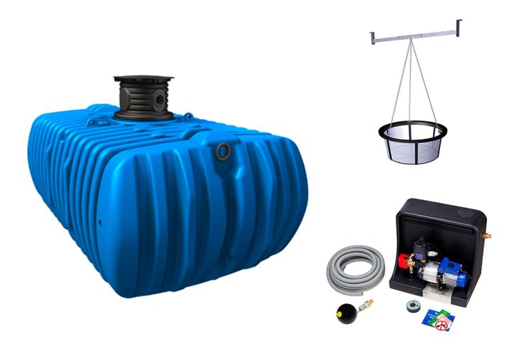 Kit cuve récupération d’eau enterrée plate 7000 L – Flat Premium XL