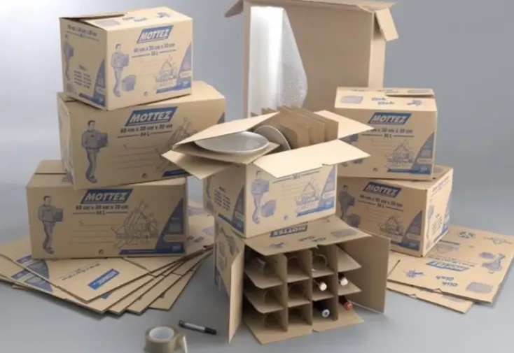 Kit de déménagement Mottez – cartons, adhésif, papier bulles