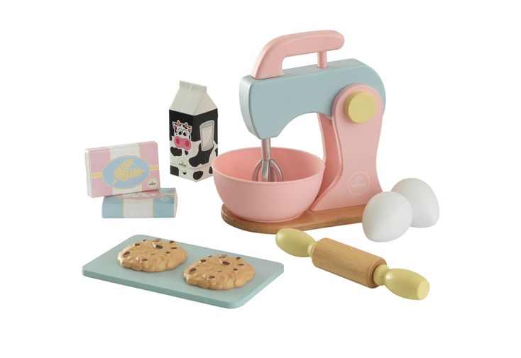 Kit de dinette pour enfant pâtisserie avec robot factice 10 pièces