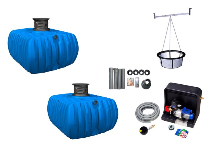 Kit cuve récupération d’eau enterrée plate 10 000 L – Flat Premium L