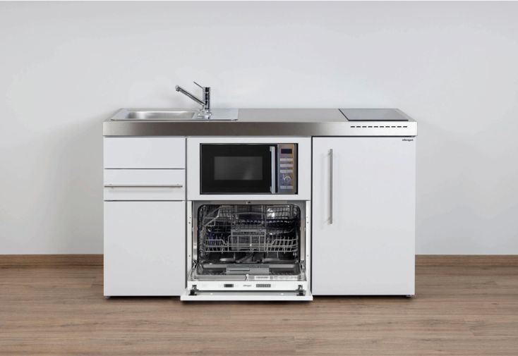 Kitchenette Frigo, Lave-vaisselle, Micro-ondes, Vitro MPGSM150 Blanche