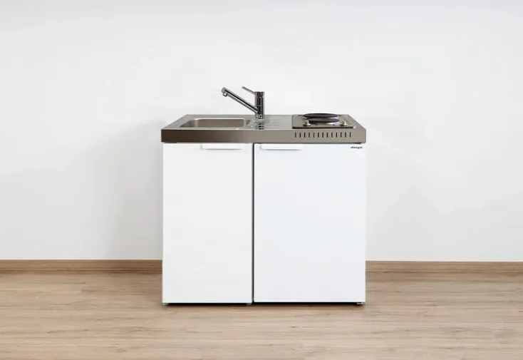 Kitchenette réfrigérateur et plaque électrique 90 cm - MK90 blanche